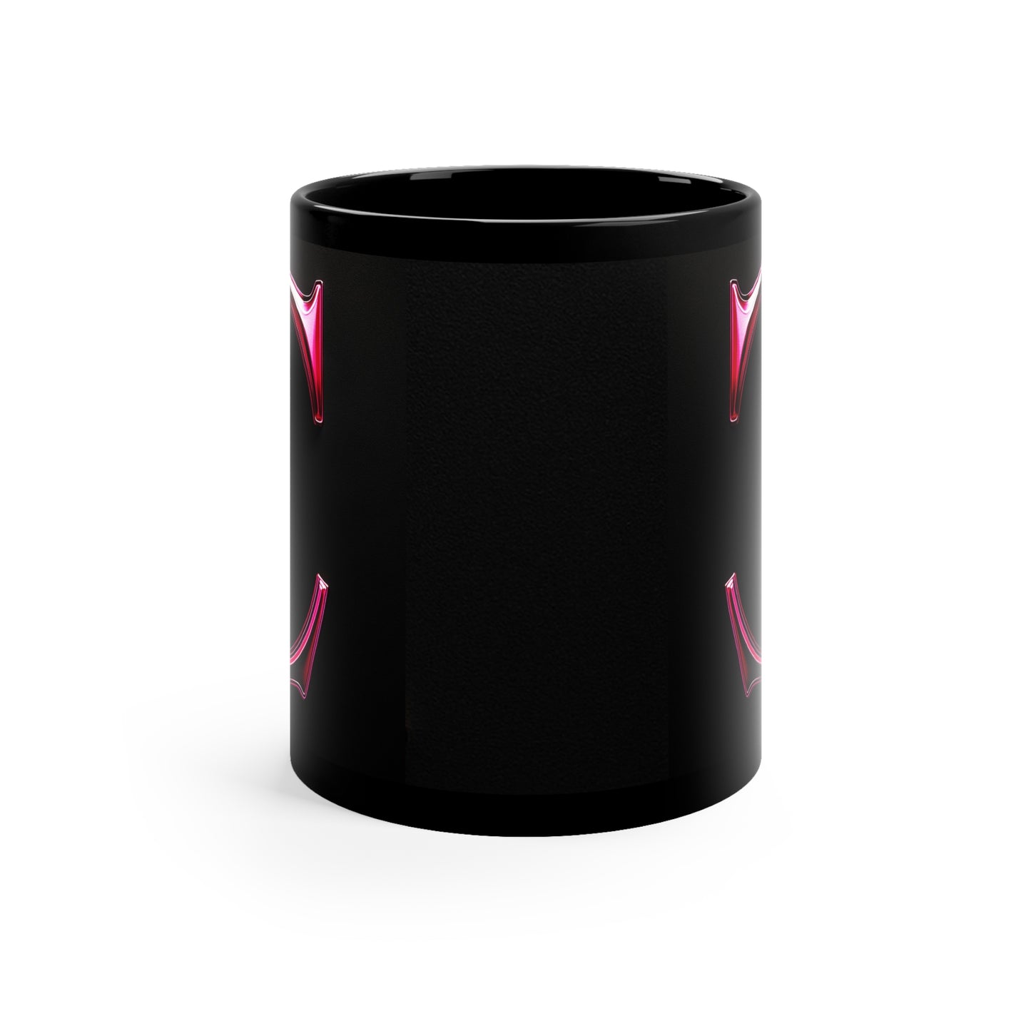 "PinkLady's" 'C' Coffee Mug - 11oz Black Ceramic Cup