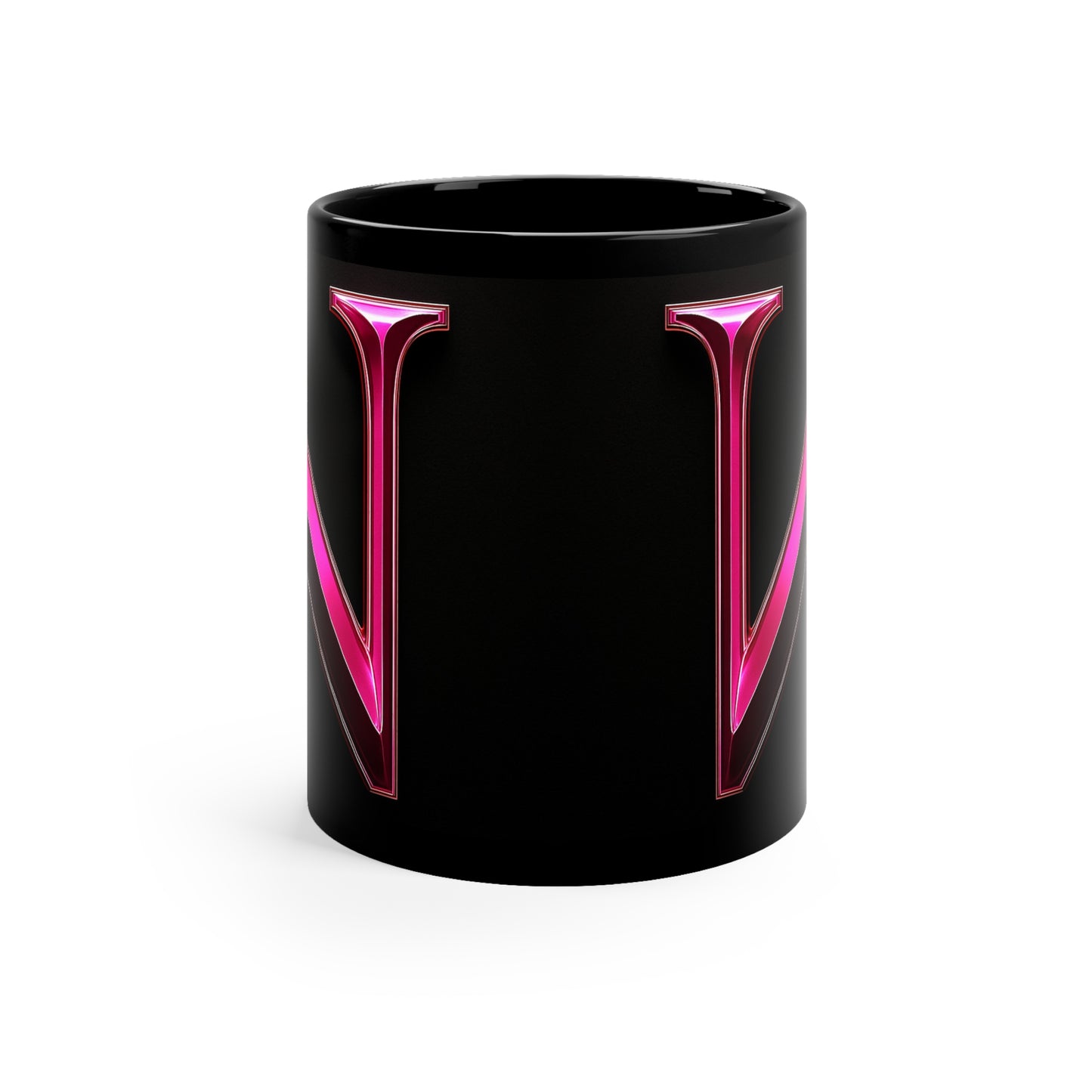 "PinkLady's" 'N' Coffee Mug - 11oz Black Ceramic Cup