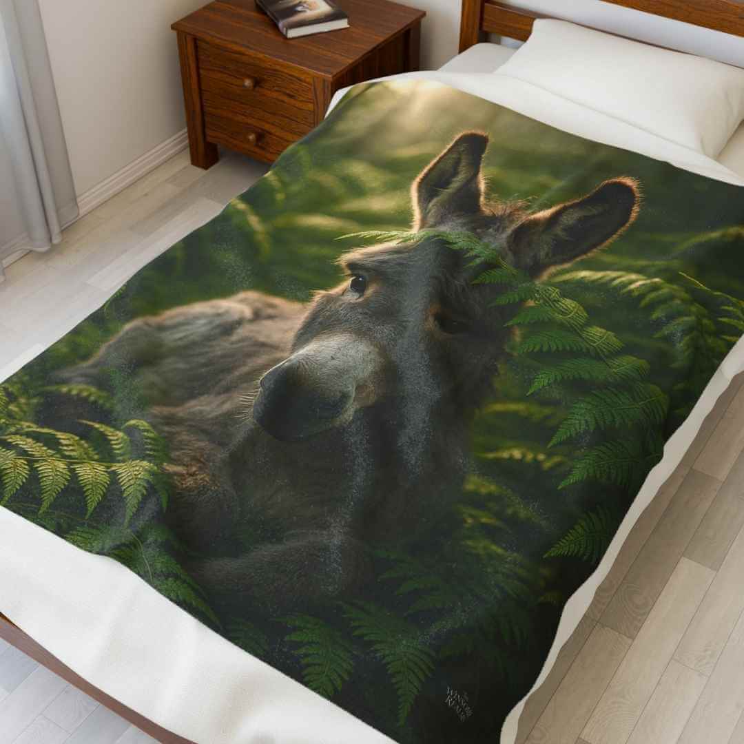 Cute Donkey - Cozy Fantasy Plush Blanket #1