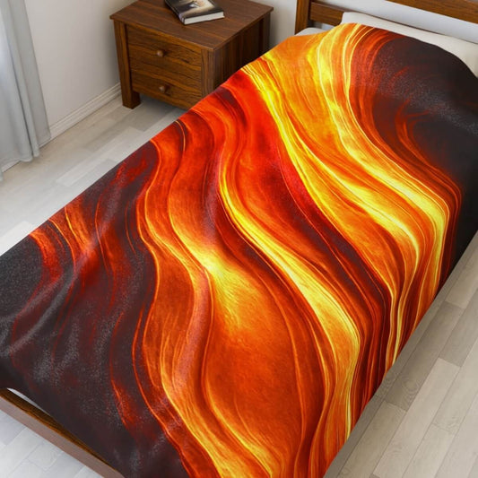 Cozy Autumn Flame Plush Blanket — The Winsome Realms - Winsome Realms