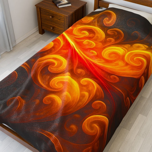 Cozy Fleur de Flame Plush Blanket — The Winsome Realms - Winsome Realms