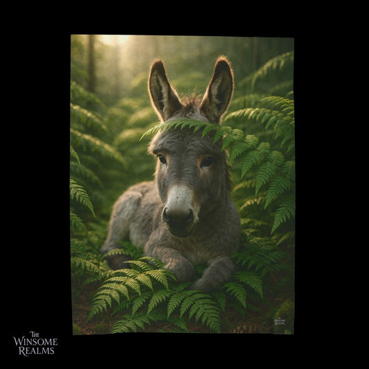 Cute Donkey - Cozy Fantasy Plush Blanket 1 - Winsome Realms