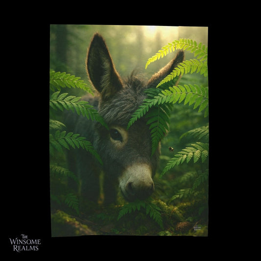 Cute Donkey - Cozy Fantasy Plush Blanket 2 - Winsome Realms