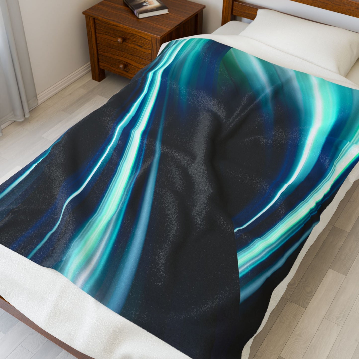 "Electric Swoosh" Plush Blanket - Winsome Realms