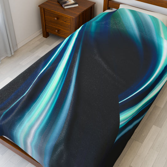 "Electric Swoosh" Plush Blanket - Winsome Realms