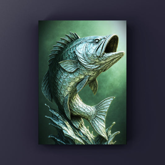 Leaping Largemouth Bass Fine Art Aluminum Print - Winsome Realms