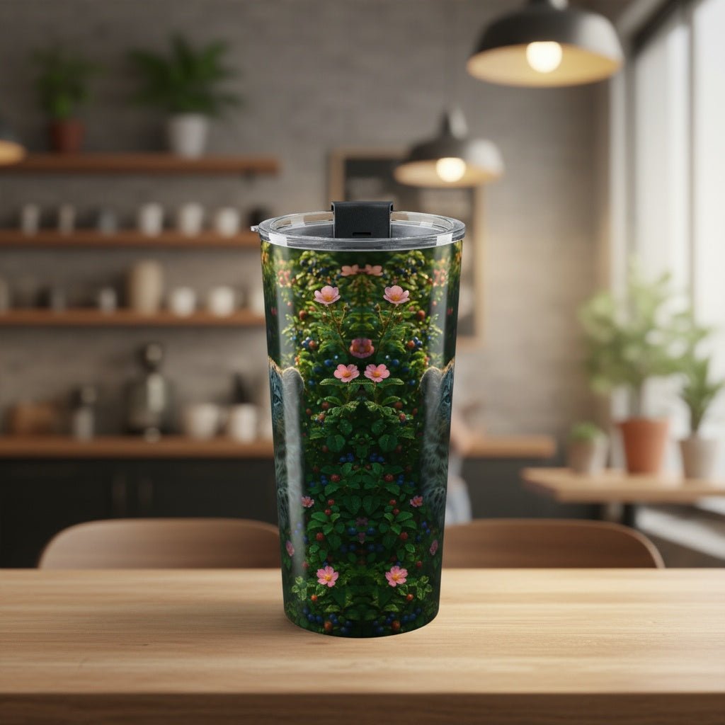 Snow Leopard Baby 20oz Insulated Tumbler | Winsome Realms - Winsome Realms