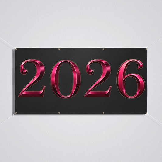 2026 Celebration Vinyl Banner - Winsome Realms