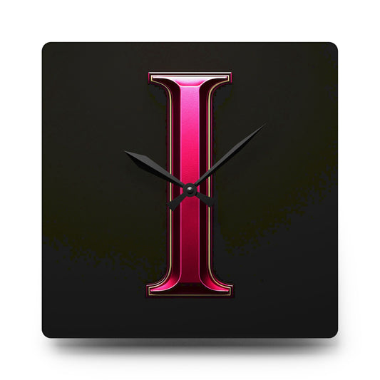 "PinkLady's" 'I' Acrylic Wall Clock
