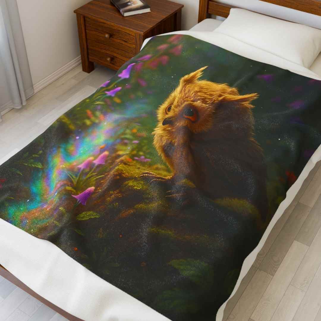Adventurous Owl Cozy Plush Blanket | Winsome Realms
