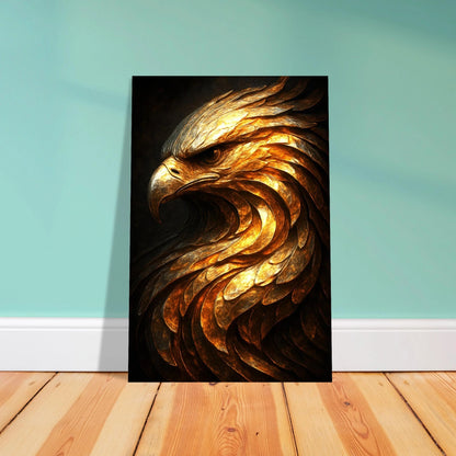 A Tempered Guardian — Golden Eagle on Aluminum Print - Winsome Realms