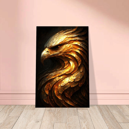 A Tempered Guardian — Golden Eagle on Aluminum Print - Winsome Realms