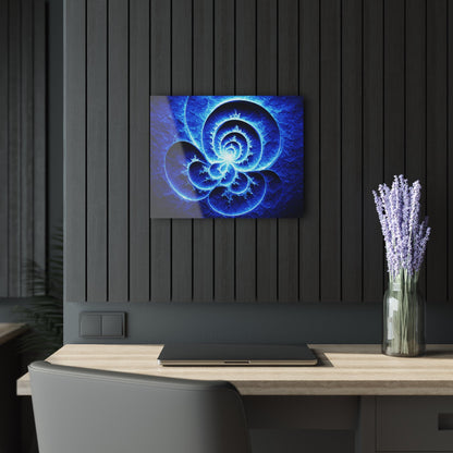 Alien Blue Modern Acrylic Art Print 20"x16" - Winsome Realms
