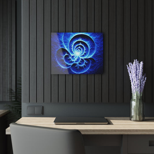 Alien Blue Modern Acrylic Art Print 20"x16" - Winsome Realms