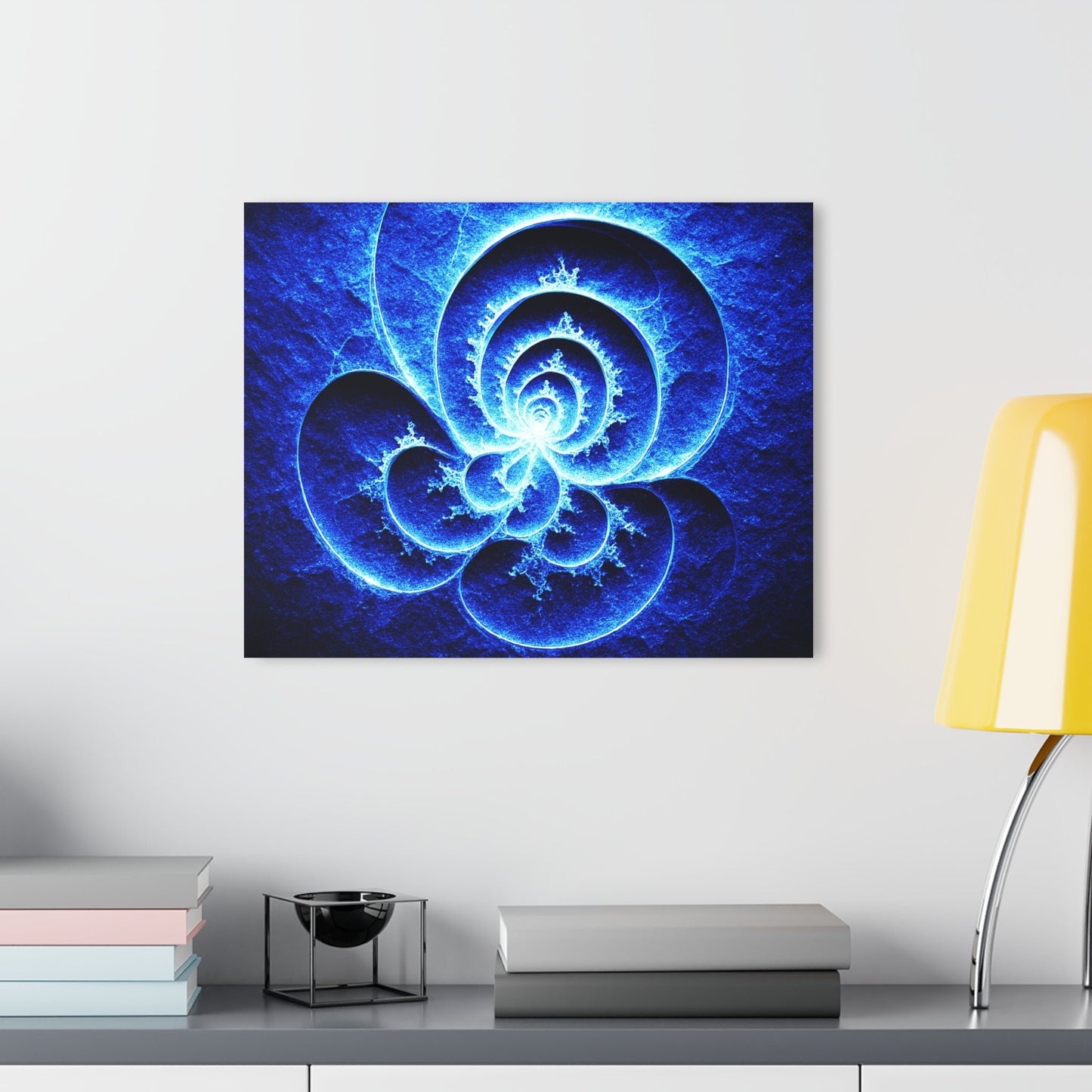 Alien Blue Modern Acrylic Art Print 20"x16" - Winsome Realms