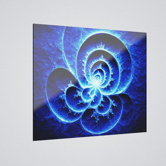 Alien Blue Modern Acrylic Art Print 20"x16" - Winsome Realms