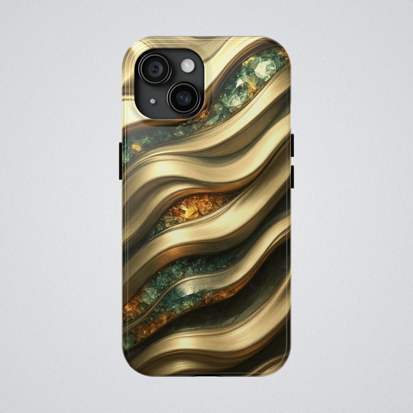 "Amber Gems Golden Flows" Birthstones Collection | Tough Phone Case - Winsome Realms