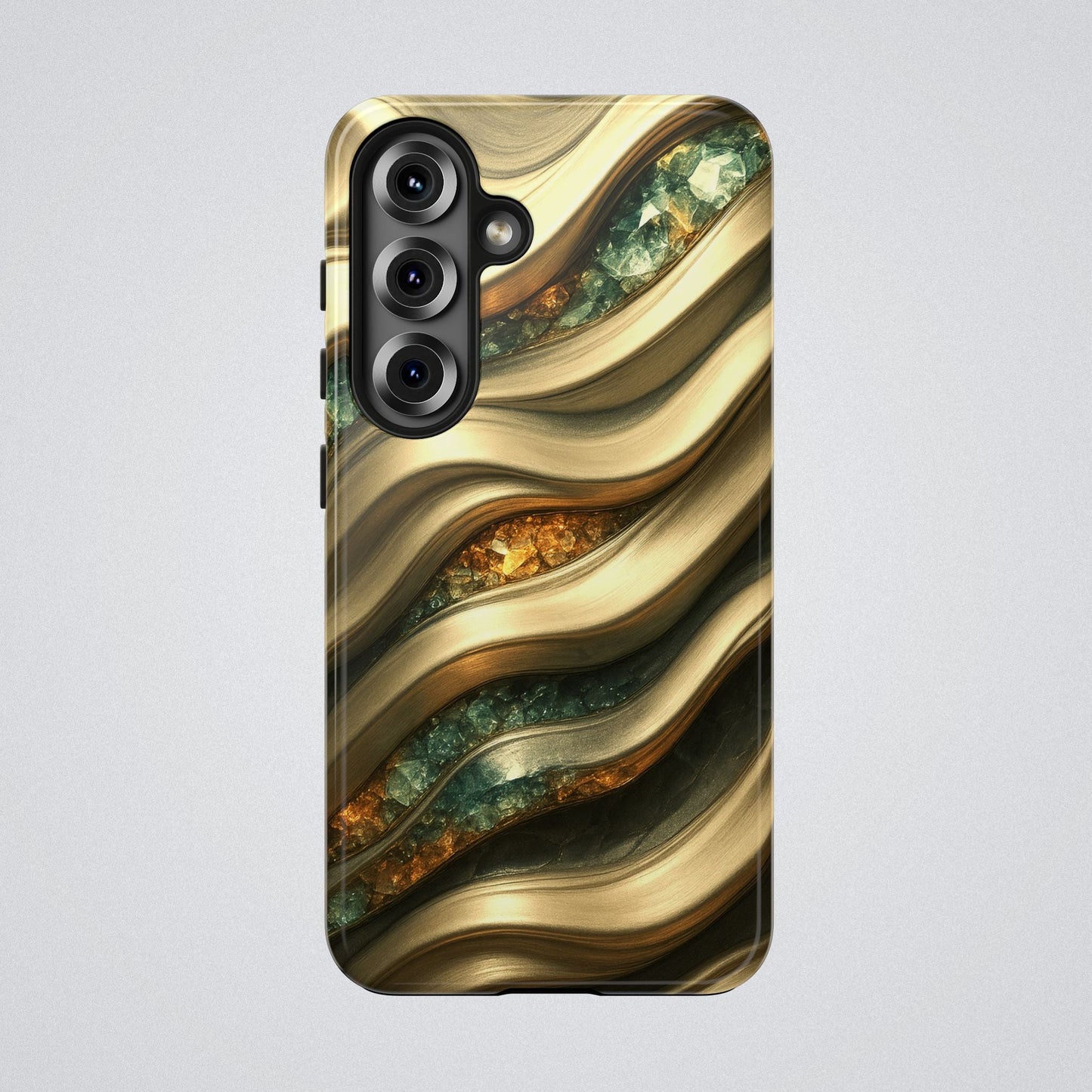 "Amber Gems Golden Flows" Birthstones Collection | Tough Phone Case - Winsome Realms