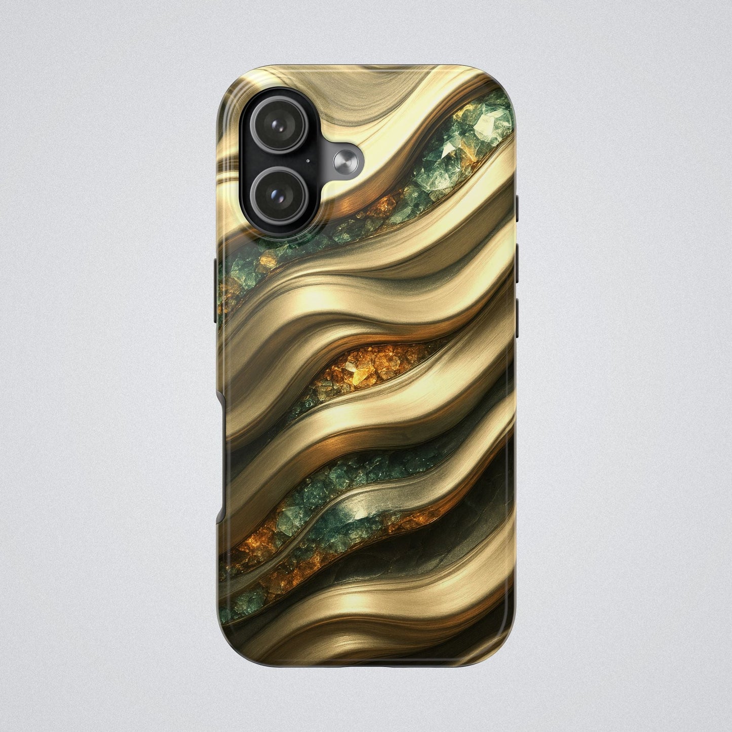 "Amber Gems Golden Flows" Birthstones Collection | Tough Phone Case - Winsome Realms