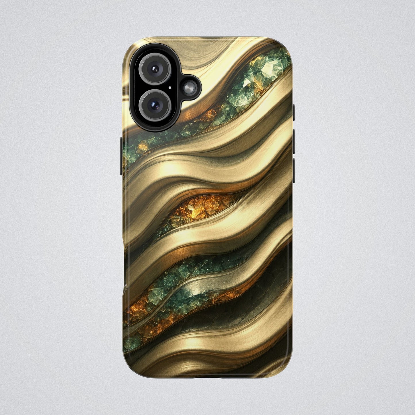 "Amber Gems Golden Flows" Birthstones Collection | Tough Phone Case - Winsome Realms