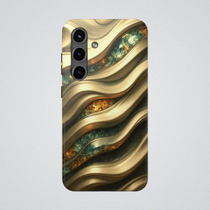 "Amber Gems Golden Flows" Birthstones Collection | Tough Phone Case - Winsome Realms