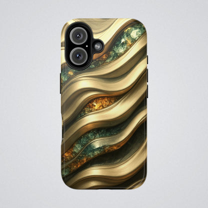"Amber Gems Golden Flows" Birthstones Collection | Tough Phone Case - Winsome Realms