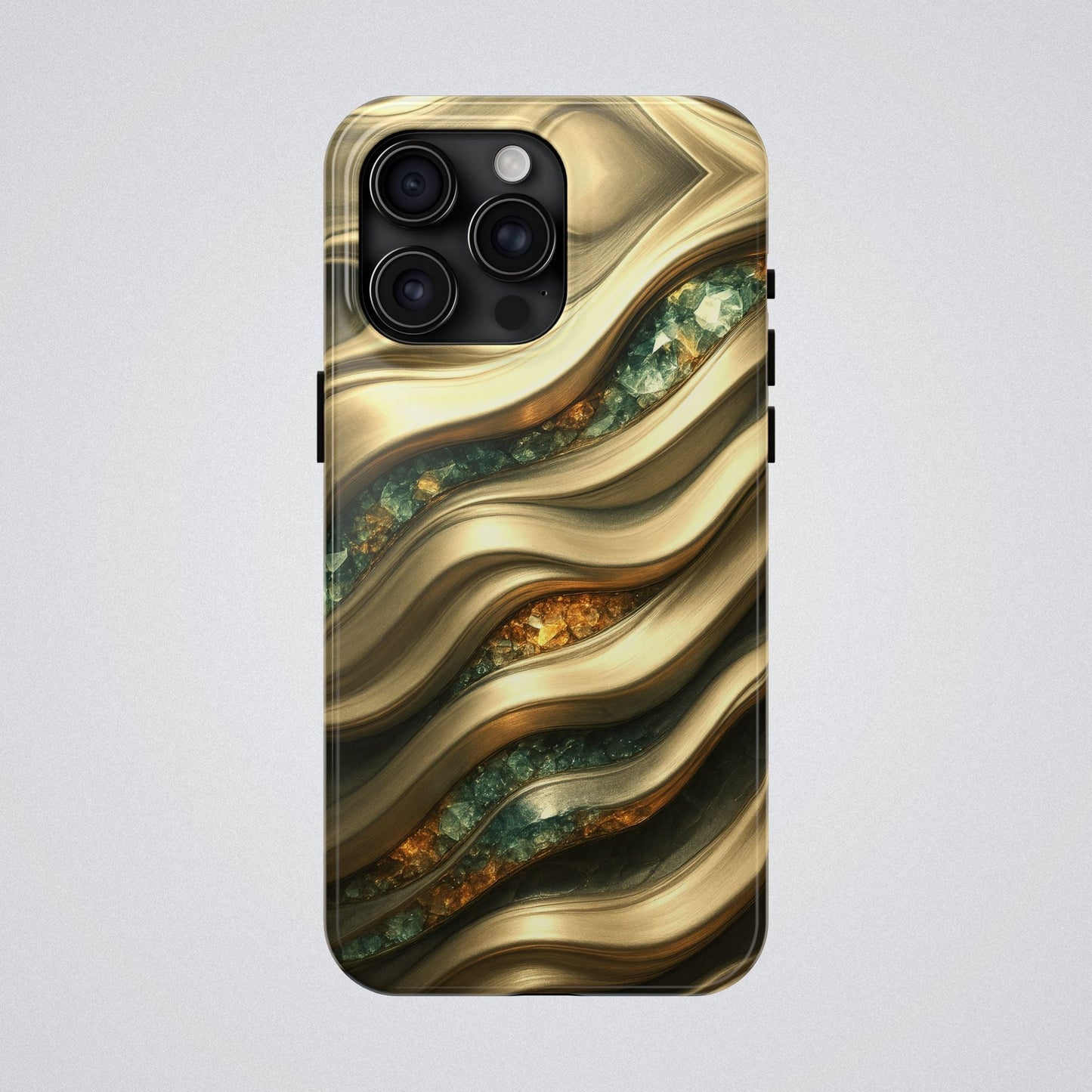 "Amber Gems Golden Flows" Birthstones Collection | Tough Phone Case - Winsome Realms