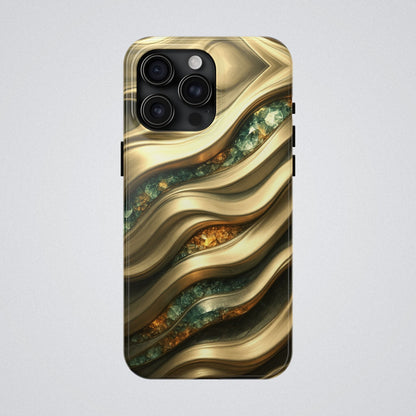 "Amber Gems Golden Flows" Birthstones Collection | Tough Phone Case - Winsome Realms