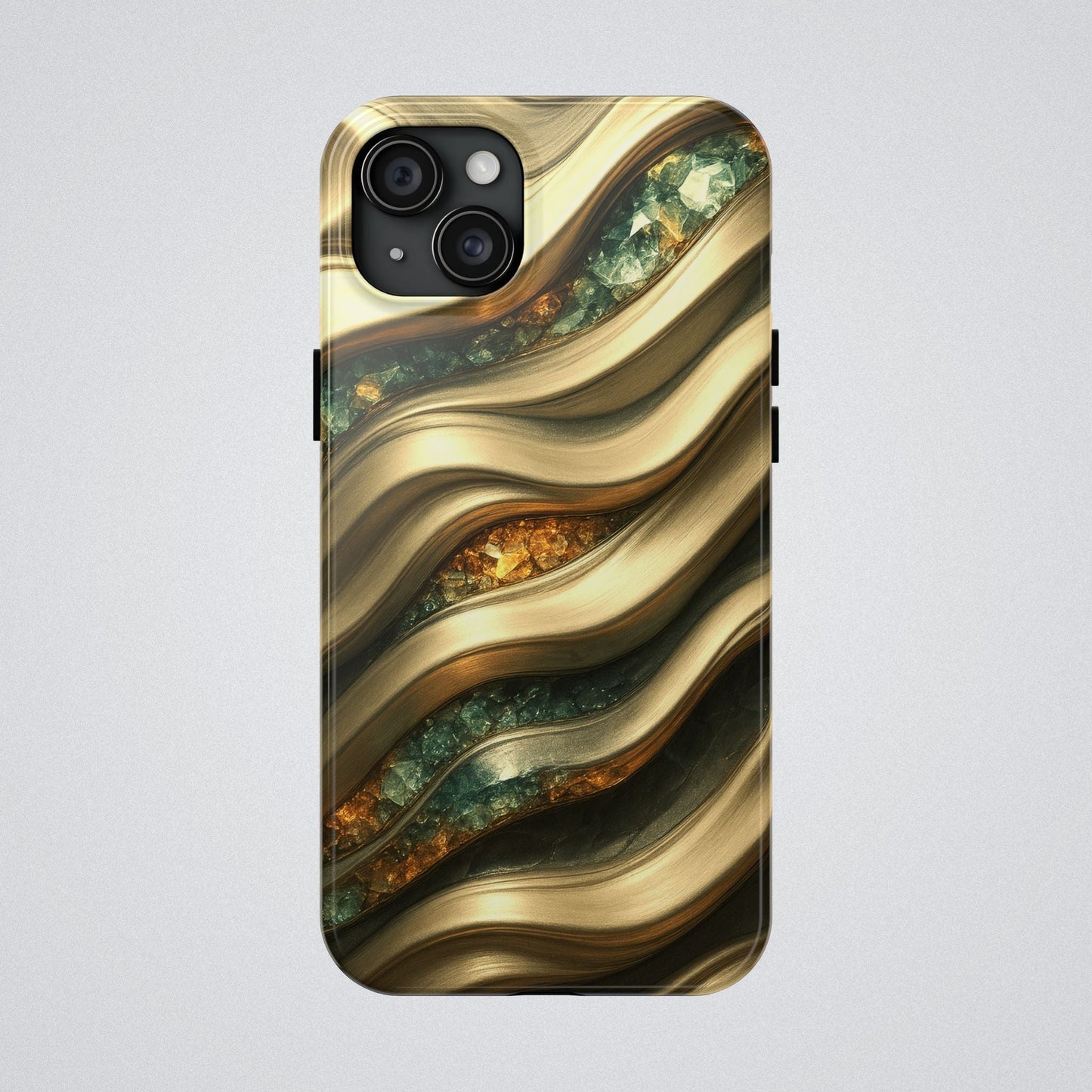 "Amber Gems Golden Flows" Birthstones Collection | Tough Phone Case - Winsome Realms