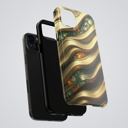 "Amber Gems Golden Flows" Birthstones Collection | Tough Phone Case - Winsome Realms