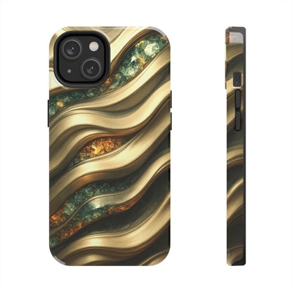 "Amber Gems Golden Flows" Birthstones Collection | Tough Phone Case - Winsome Realms