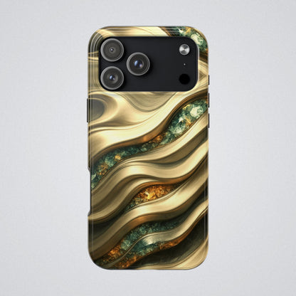 "Amber Gems Golden Flows" Birthstones Collection | Tough Phone Case - Winsome Realms
