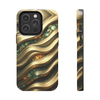 "Amber Gems Golden Flows" Birthstones Collection | Tough Phone Case - Winsome Realms