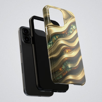 "Amber Gems Golden Flows" Birthstones Collection | Tough Phone Case - Winsome Realms