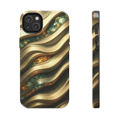 "Amber Gems Golden Flows" Birthstones Collection | Tough Phone Case - Winsome Realms