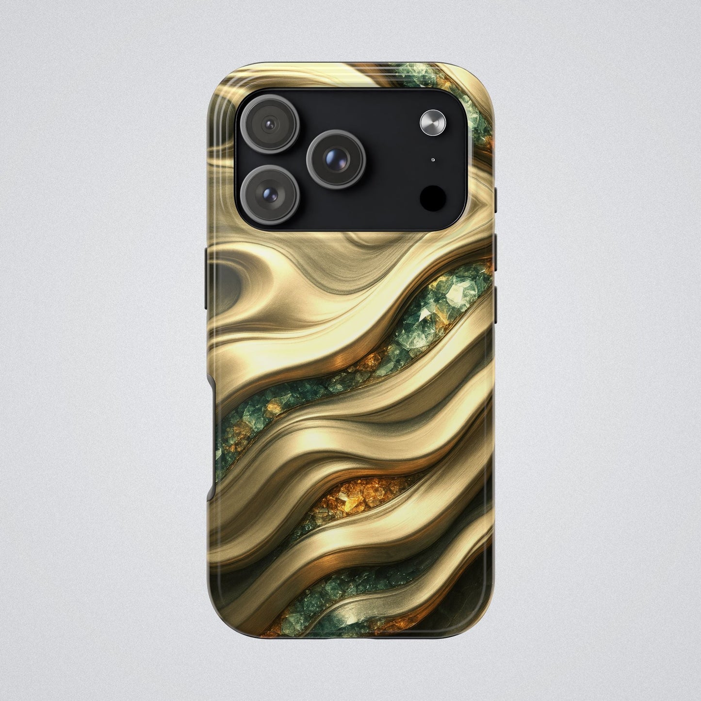 "Amber Gems Golden Flows" Birthstones Collection | Tough Phone Case - Winsome Realms