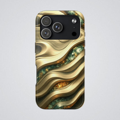 "Amber Gems Golden Flows" Birthstones Collection | Tough Phone Case - Winsome Realms