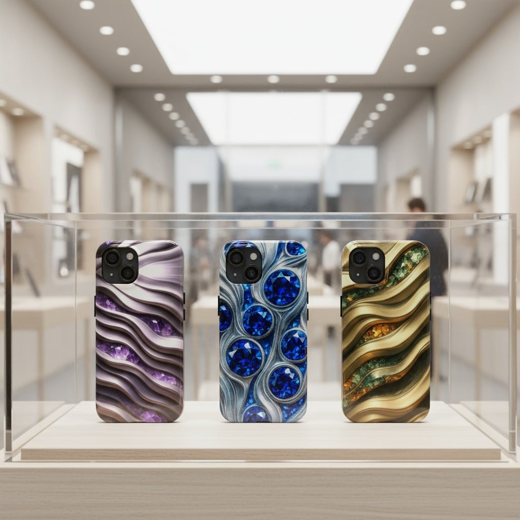 "Amethyst and Satin" Birthstones Collection | Tough Phone Case - Winsome Realms