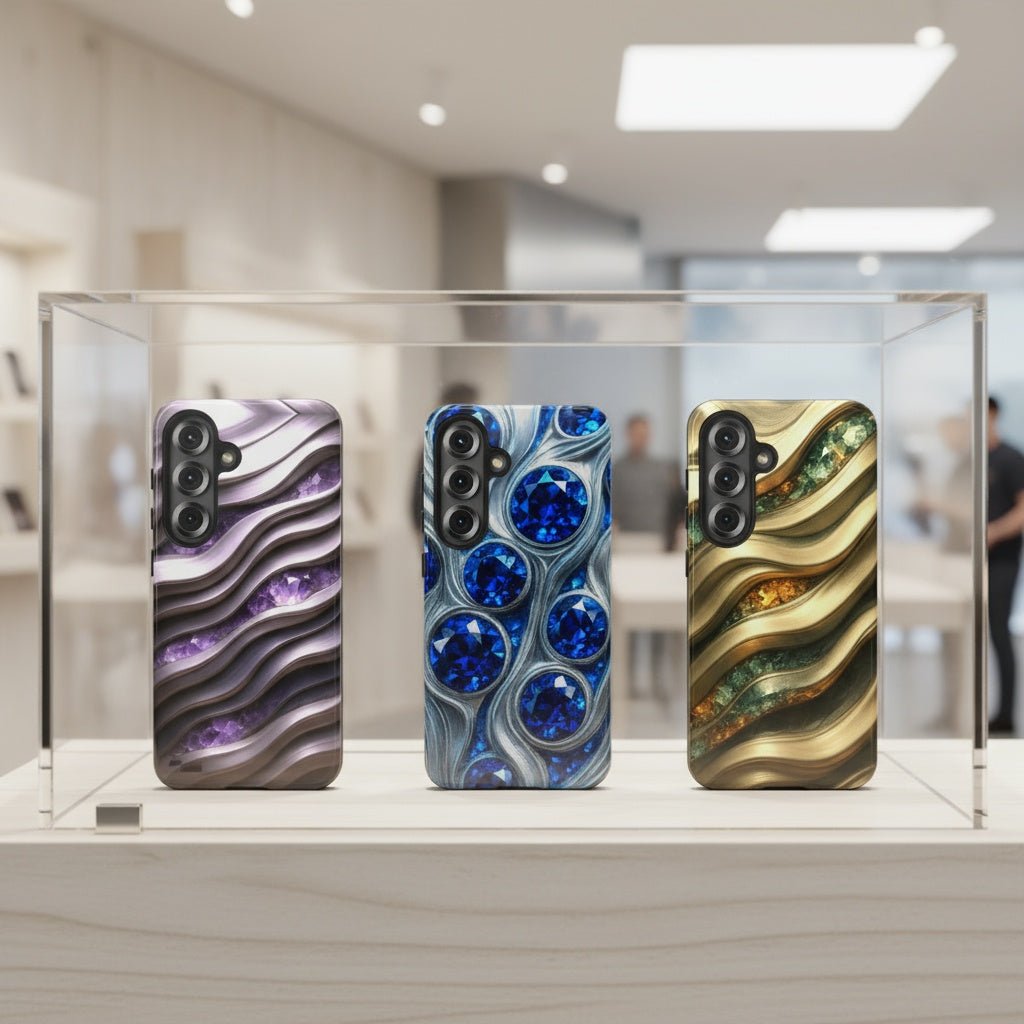 "Amethyst and Satin" Birthstones Collection | Tough Phone Case - Winsome Realms