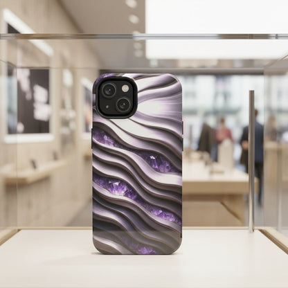 "Amethyst and Satin" Birthstones Collection | Tough Phone Case - Winsome Realms