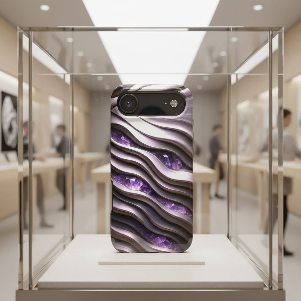 "Amethyst and Satin" Birthstones Collection | Tough Phone Case - Winsome Realms