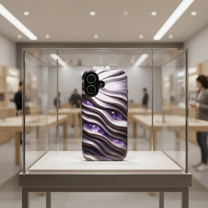 "Amethyst and Satin" Birthstones Collection | Tough Phone Case - Winsome Realms