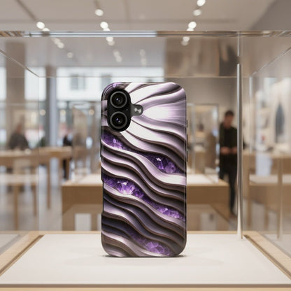 "Amethyst and Satin" Birthstones Collection | Tough Phone Case - Winsome Realms