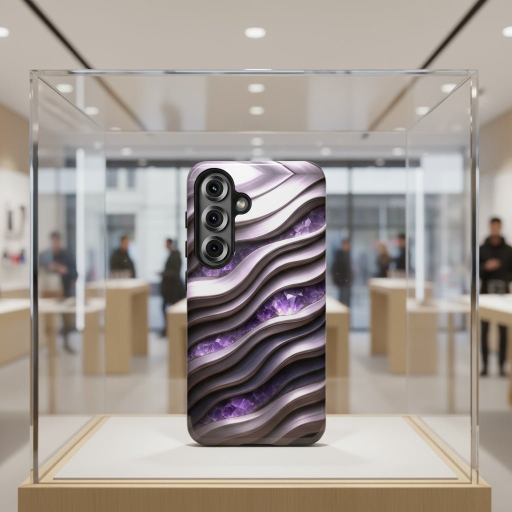 "Amethyst and Satin" Birthstones Collection | Tough Phone Case - Winsome Realms