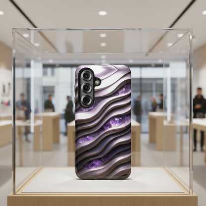 "Amethyst and Satin" Birthstones Collection | Tough Phone Case - Winsome Realms