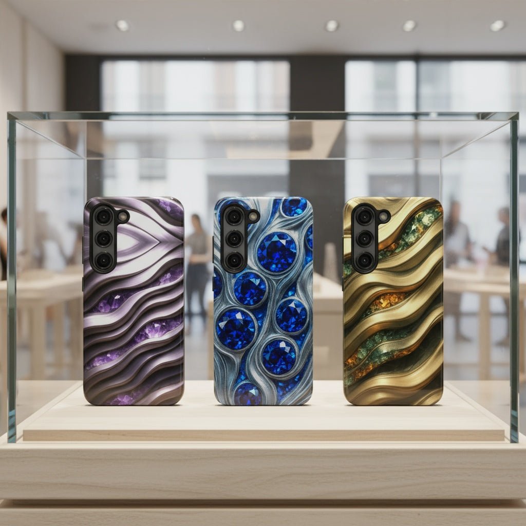 "Amethyst and Satin" Birthstones Collection | Tough Phone Case - Winsome Realms