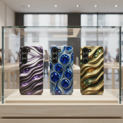 "Amethyst and Satin" Birthstones Collection | Tough Phone Case - Winsome Realms