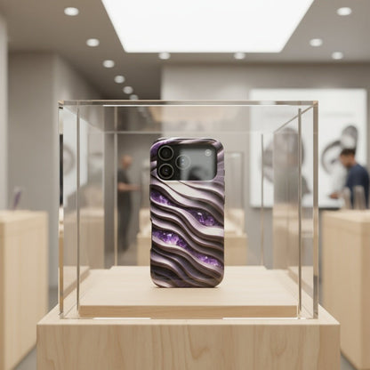 "Amethyst and Satin" Birthstones Collection | Tough Phone Case - Winsome Realms