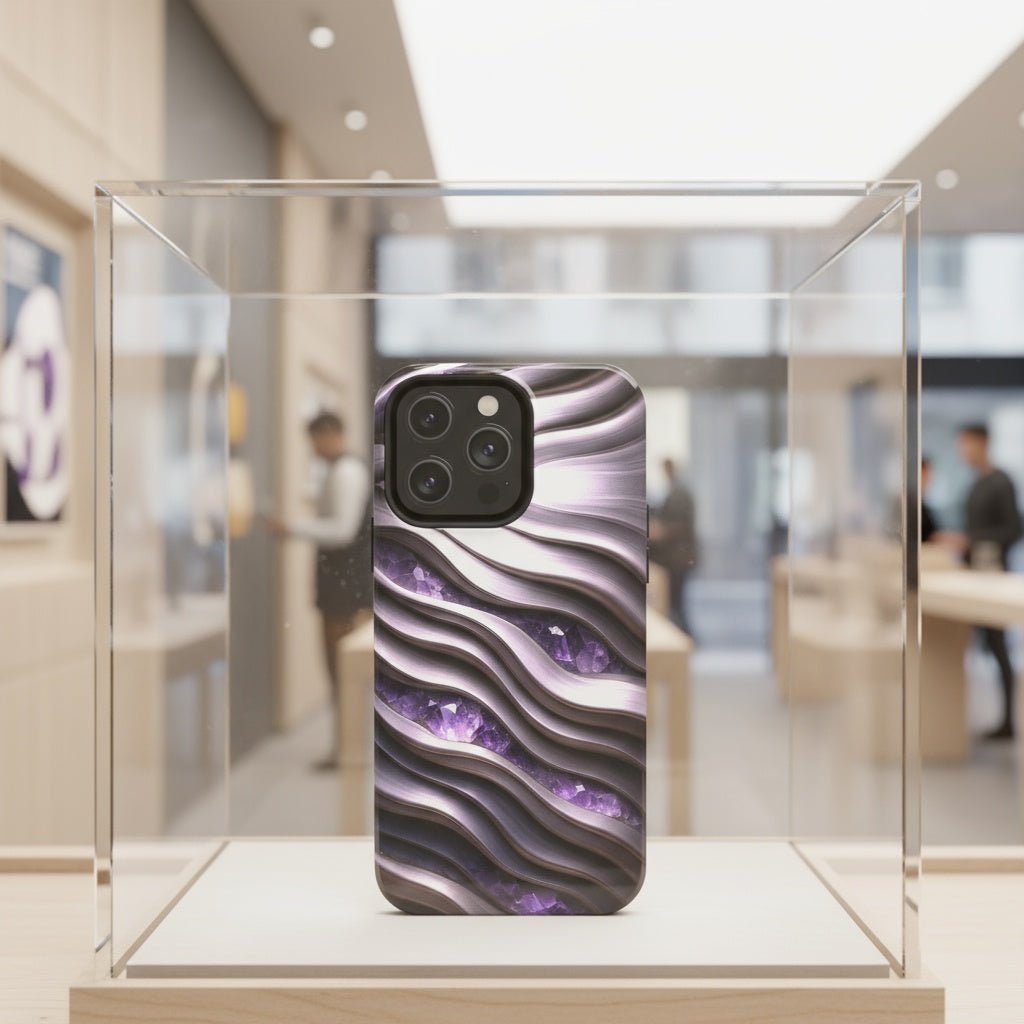 "Amethyst and Satin" Birthstones Collection | Tough Phone Case - Winsome Realms