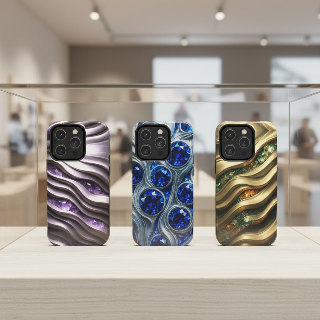 "Amethyst and Satin" Birthstones Collection | Tough Phone Case - Winsome Realms